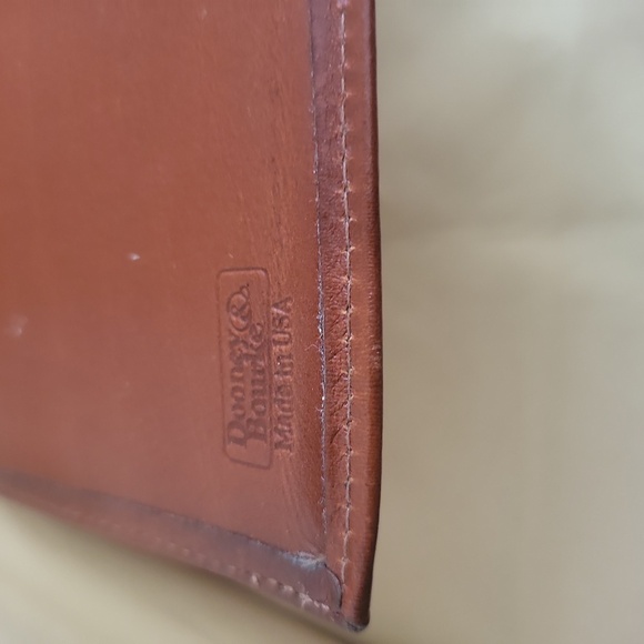 Dooney & Bourke Taupe & Brown Leather Organizer Checkbook Tri Fold Wallet - Picture 9 of 9